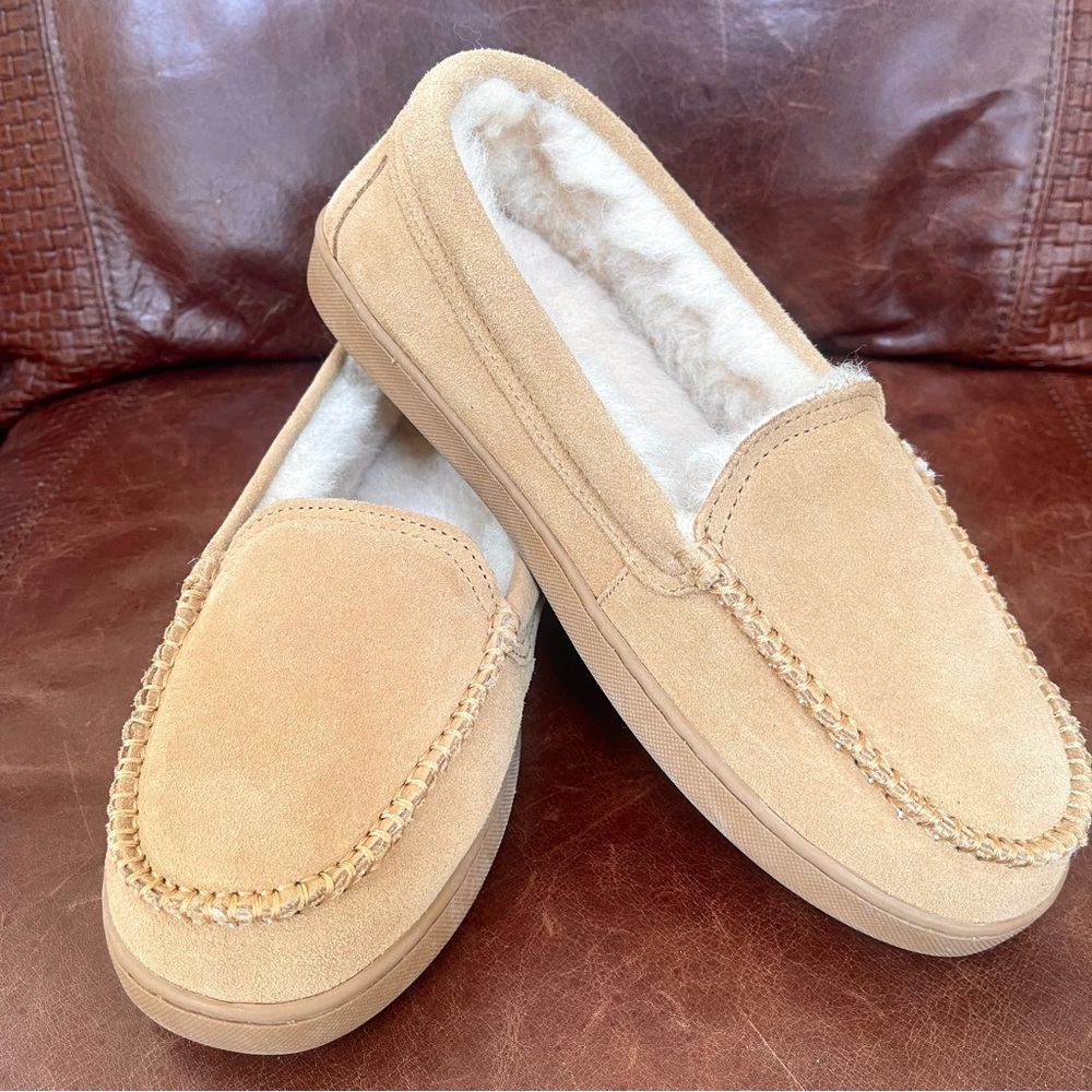Bearpaw Angel Genuine Suede Wool Blend Lined Moccasin Slipper Shoes - Picture 5 of 12